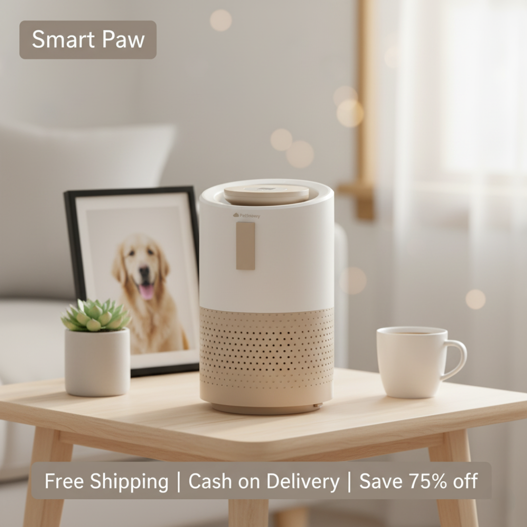 PetSnowy Smart Air Purifier for Pets, Advanced TiO2 Odor Removal,320-540 ft² Coverage, TVOC Air Quality Detection, H13 Filter with Magnetic Replacement, Quiet 18-64dB